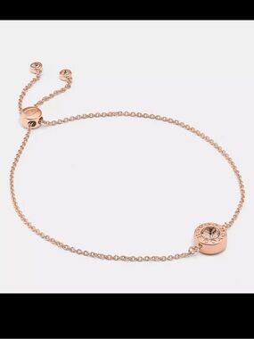 NEW•COACH ROSE GOLD SLIDER BRACELET